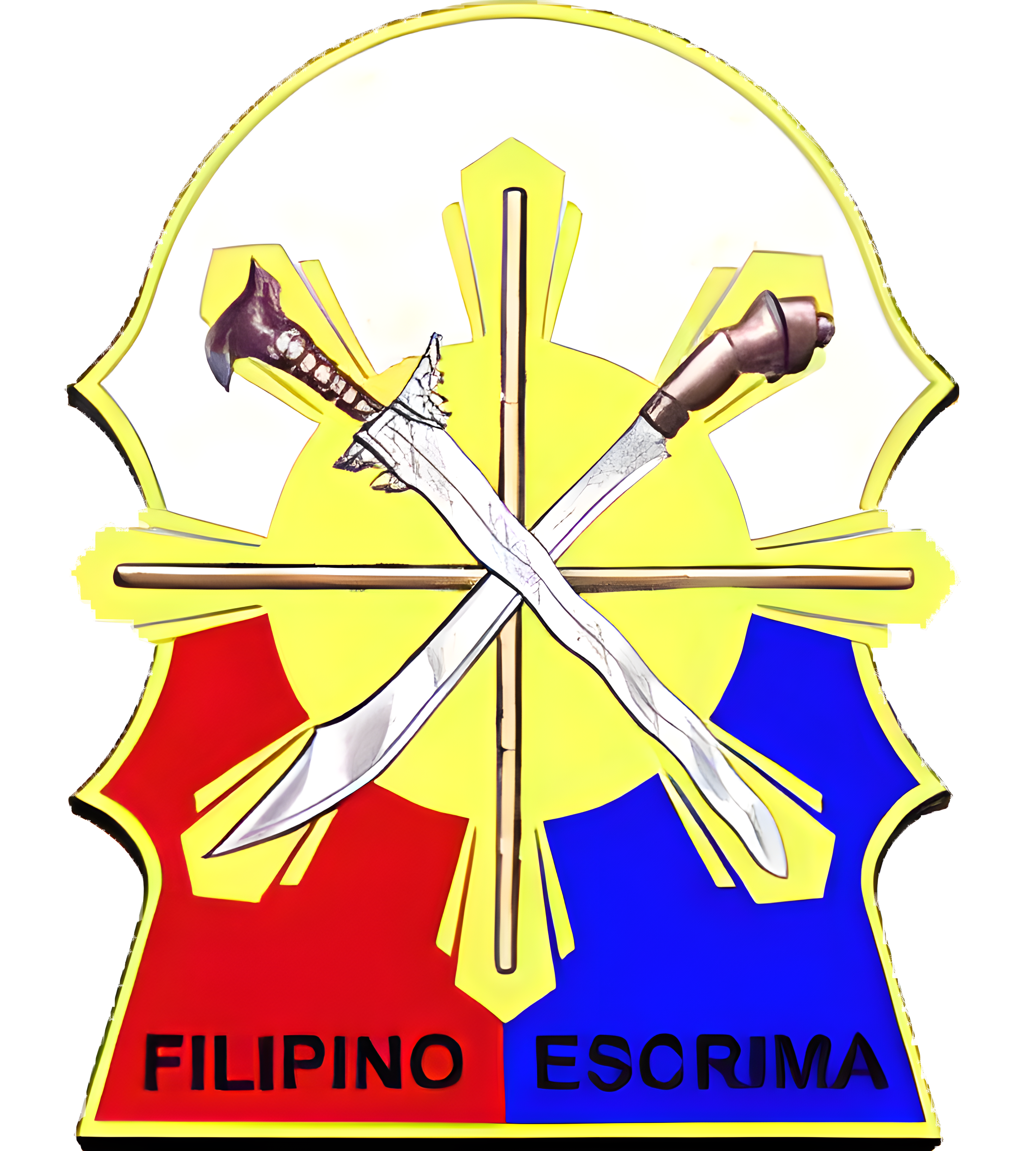 The escrima symbolic shield for Advincula Combat Escrima.